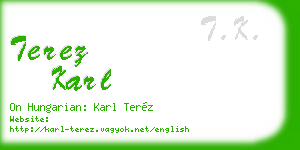 terez karl business card
