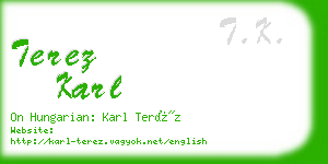 terez karl business card